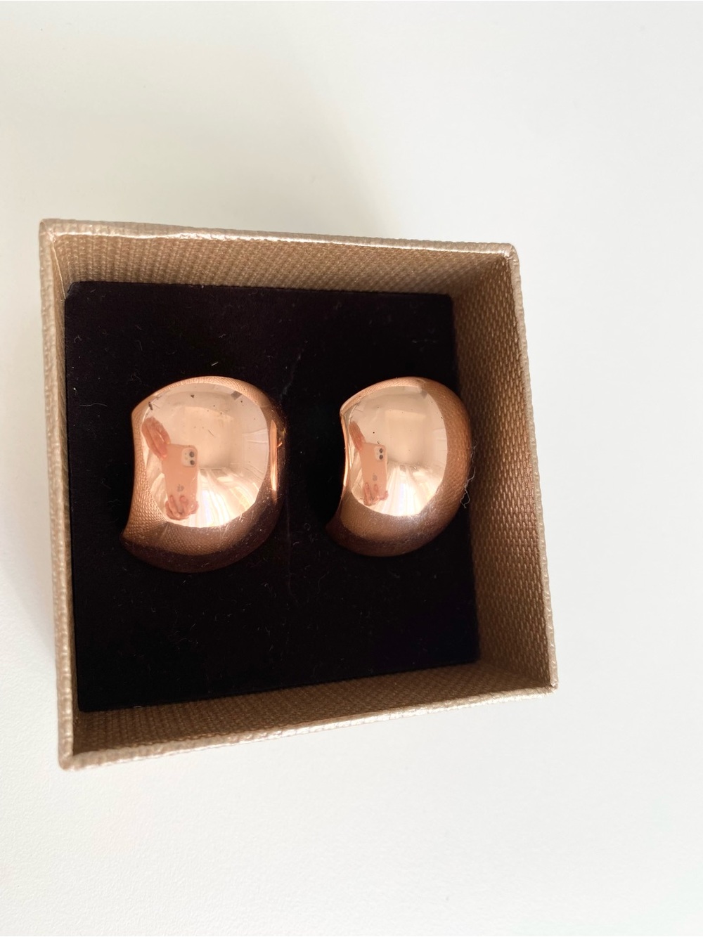 Rose Gold Chunky Dome Stud Earrings